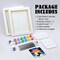 Sip and Paint Kit,Pre Drawn Canvas Couples Paint Party Kit Painting Art Set for Adults Date Night Sunset Beach Lovers 2 Pack